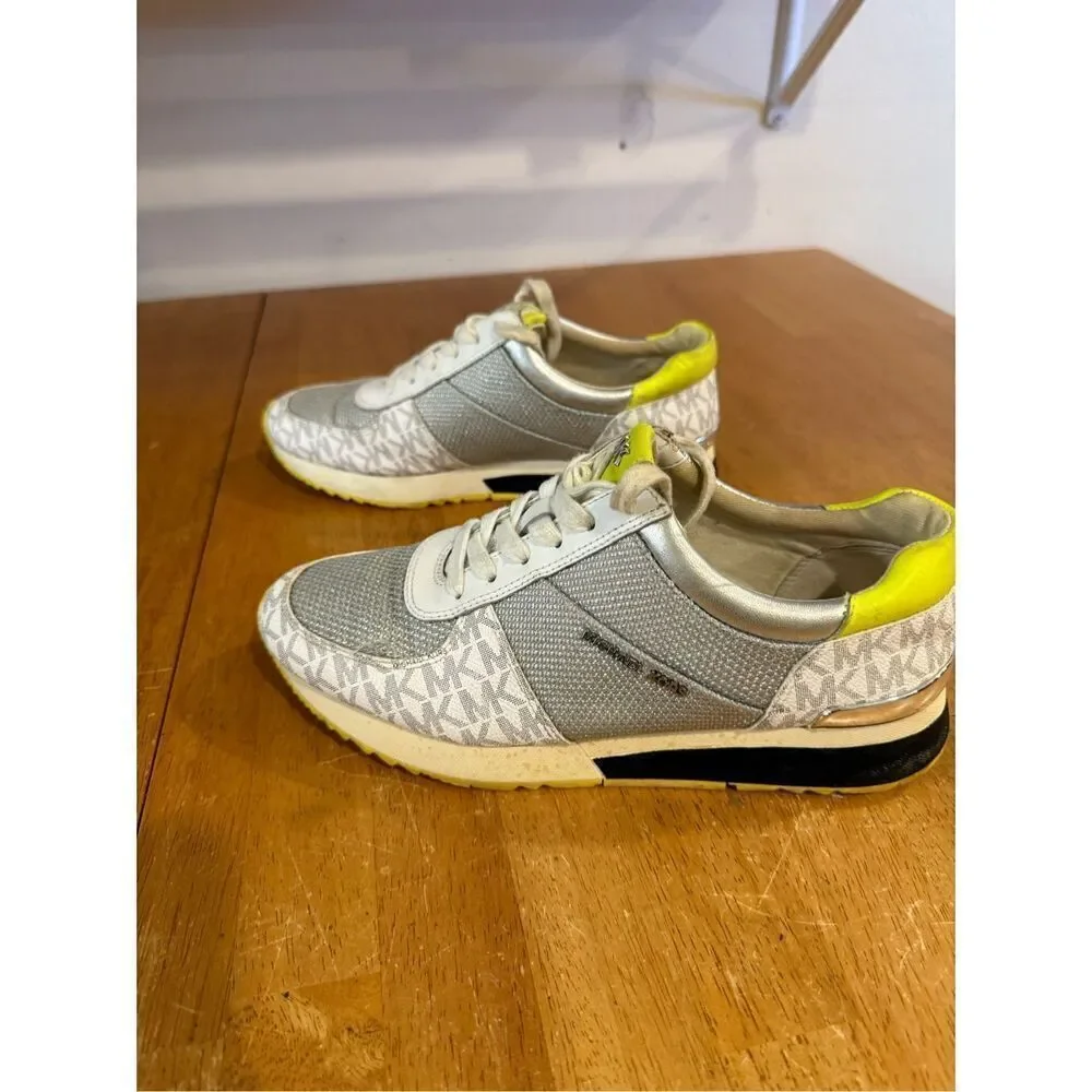 Michael Kors Mix-Media Trainer Sneakers Shoes Womens SZ 8